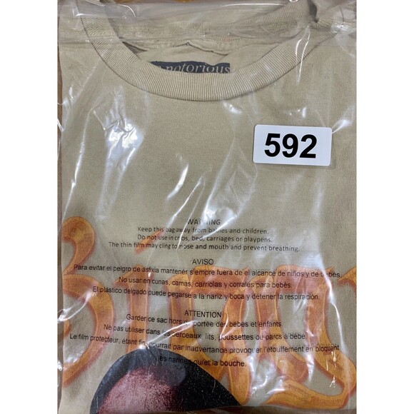 The Notorious B.I.G. Biggie Smalls Tan Graphic Short Sleeve T Shirt Mens Medium - Picture 5 of 5